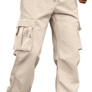 Casual Cargo Pants with Drawstring Hems Relaxed Fit Joggers image 1