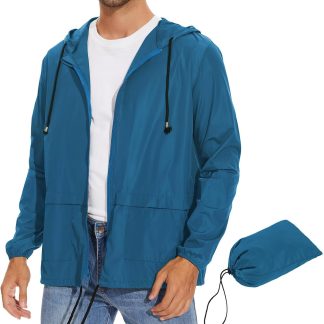Zando Lightweight Rain Jacket Men Waterproof Hooded image 1